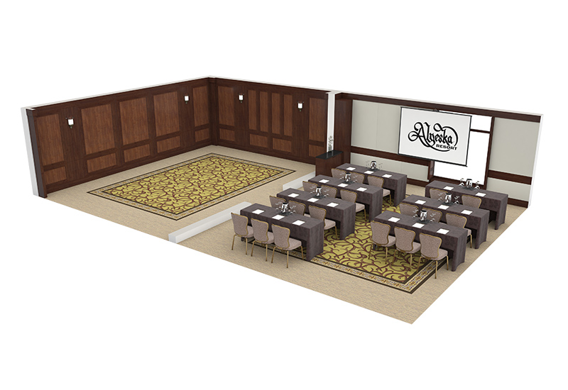 PORTAGE BOARD ROOM Event Spaces Alyeska Resort