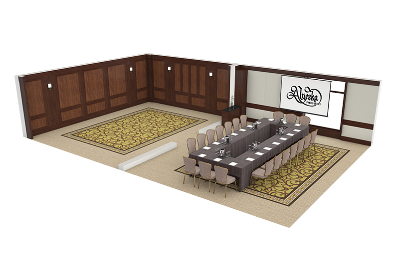 PORTAGE BOARD ROOM Event Spaces Alyeska Resort